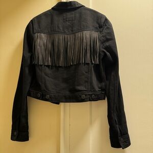 Paige fringe denim jacket M